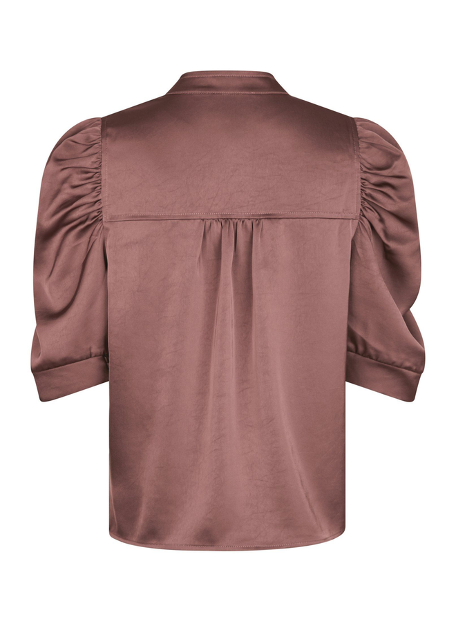 Neo Noir Roella Heavy Sateen Blouse Dark Rose