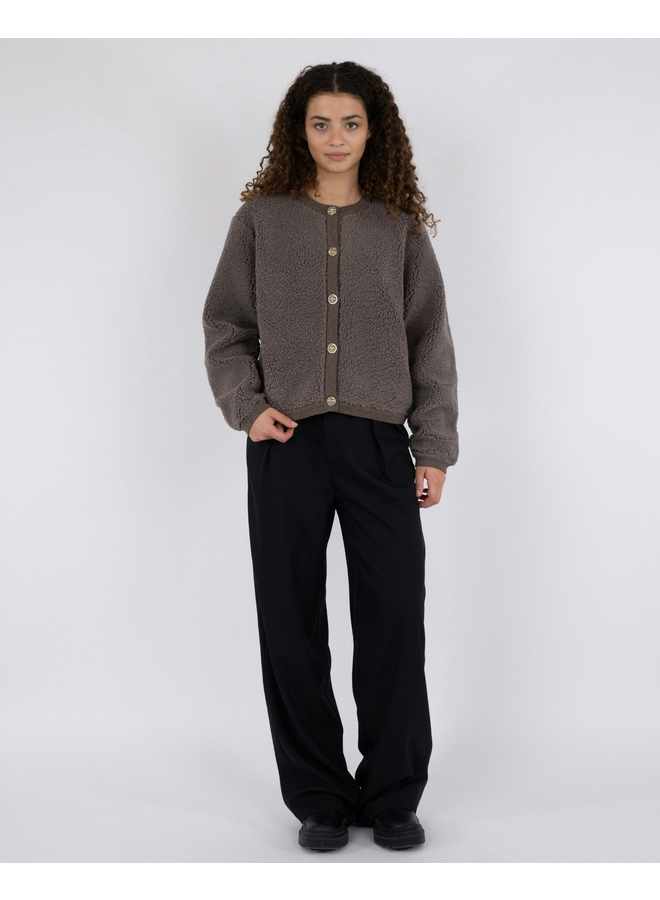 Neo Noir Limo Fluffy Knit Cardigan Iron