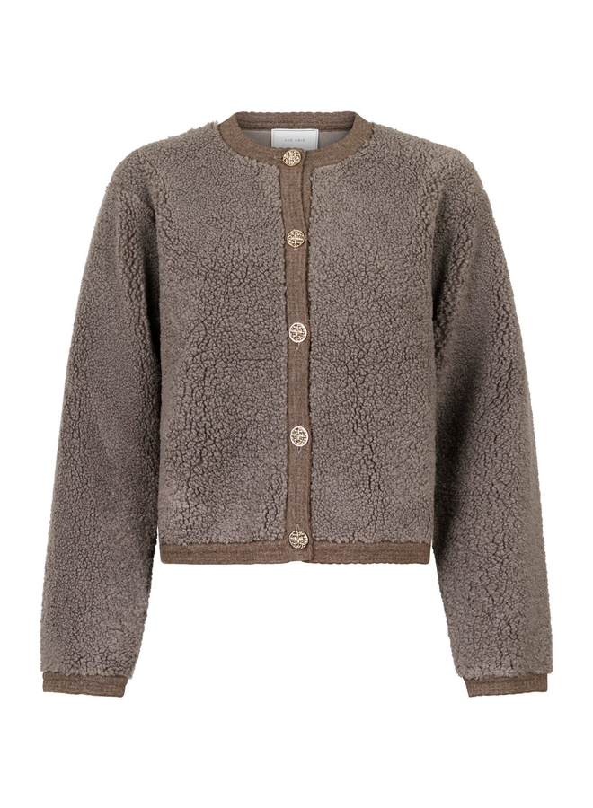 Neo Noir Limo Fluffy Knit Cardigan Iron