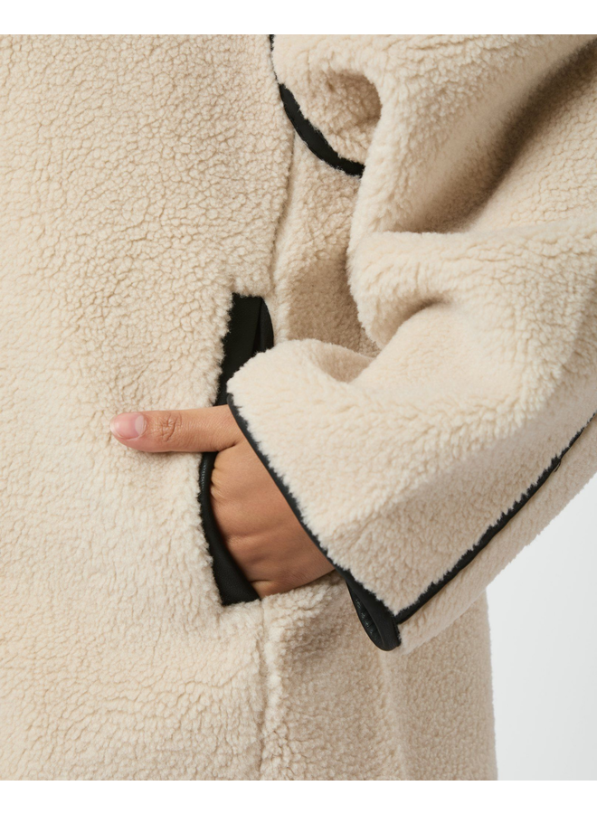 Neo Noir Edmund Teddy Jacket Ivory