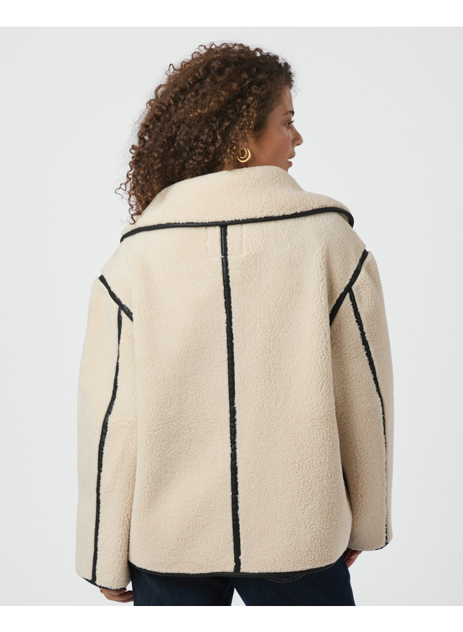 Neo Noir Edmund Teddy Jacket Ivory