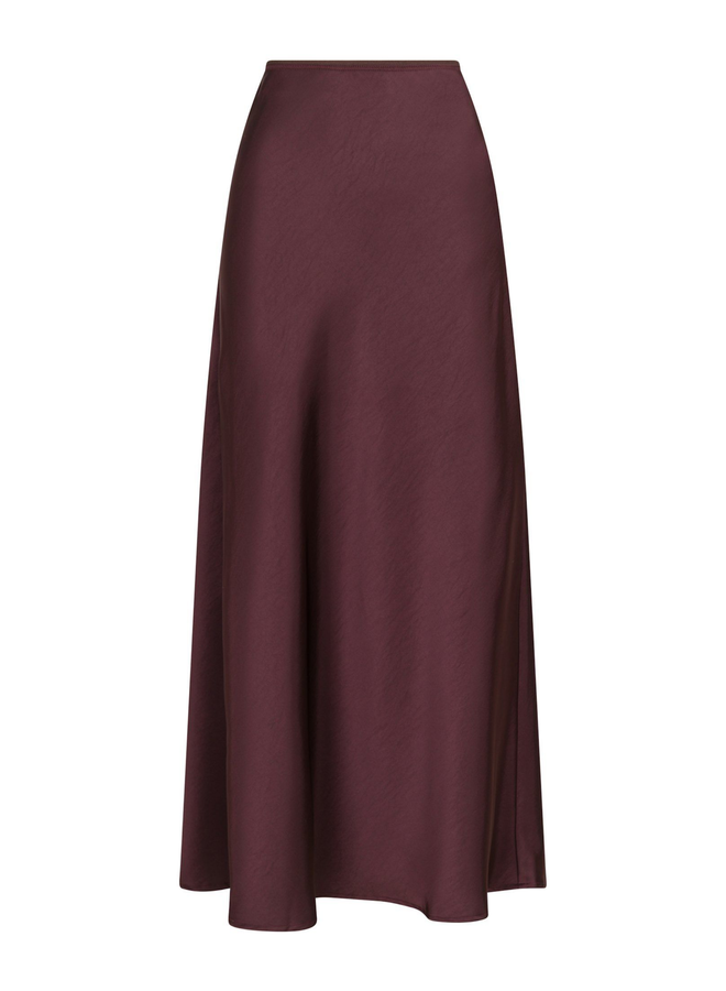 Neo Noir Vicky Heavy Sateen Skirt Burgundy
