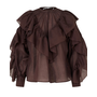 Second Female Fria Frill Blouse Chocolate Plum