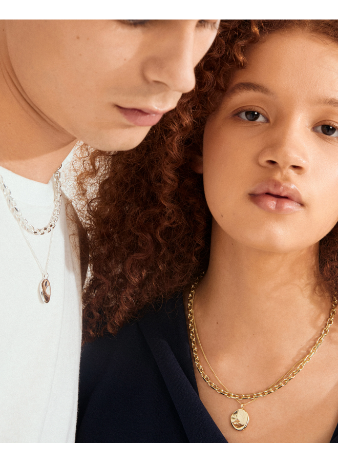 Pilgrim SPARKLE necklace 2-in-1 set, gold-plated