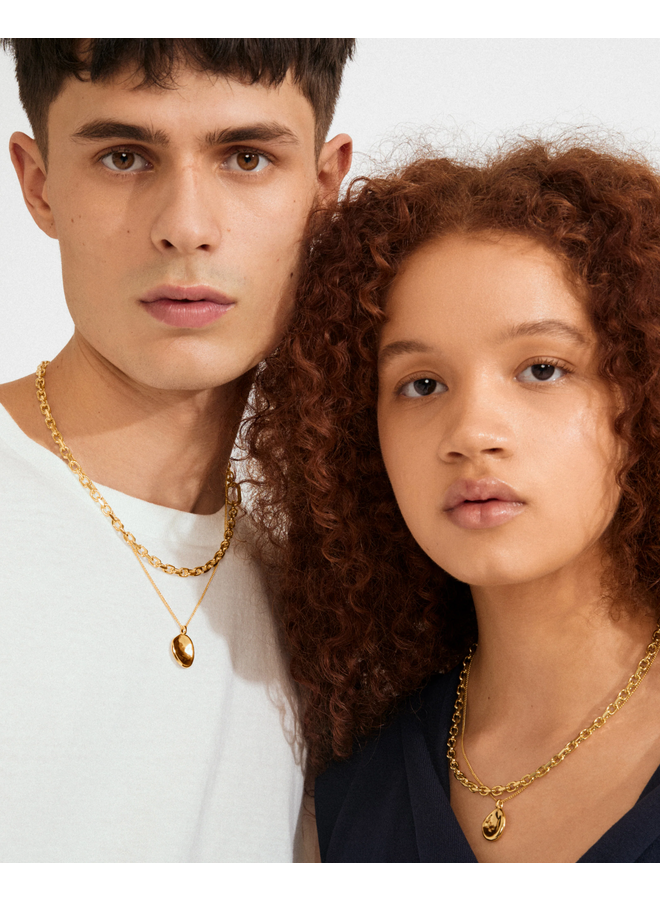 Pilgrim SPARKLE necklace 2-in-1 set, gold-plated