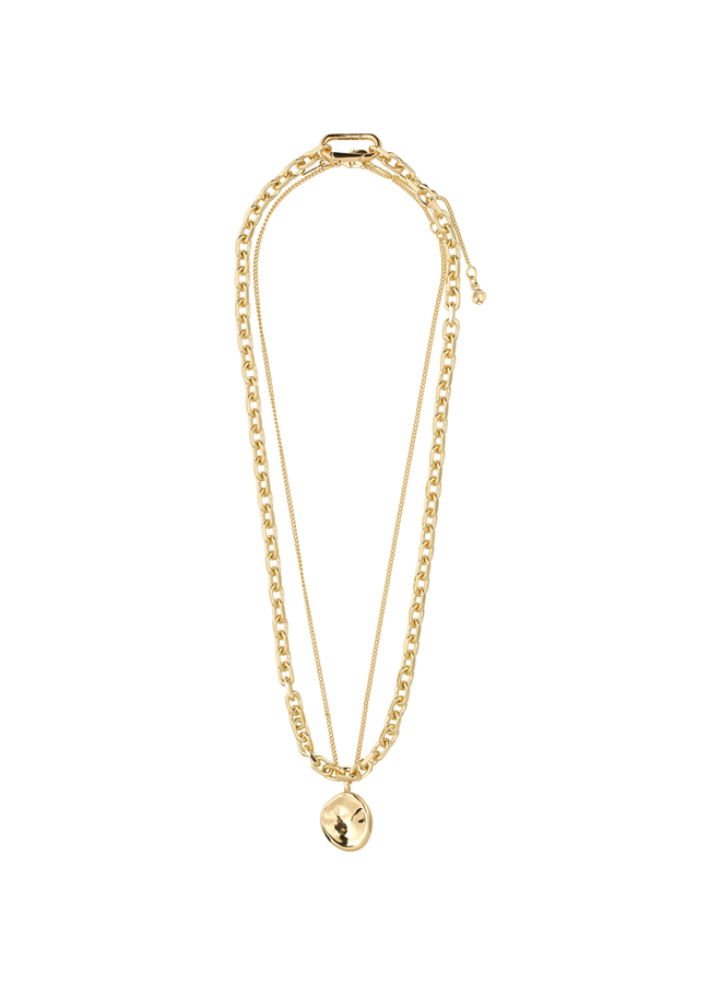 Pilgrim SPARKLE necklace 2-in-1 set, gold-plated