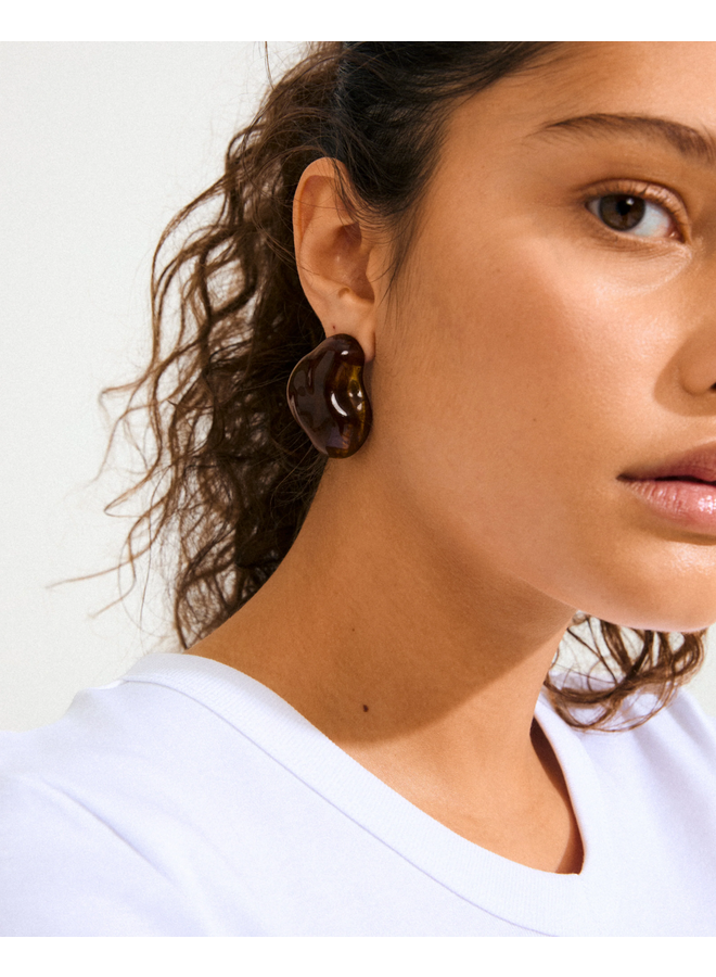 Pilgrim  LIAN earrings gold-plated/brown