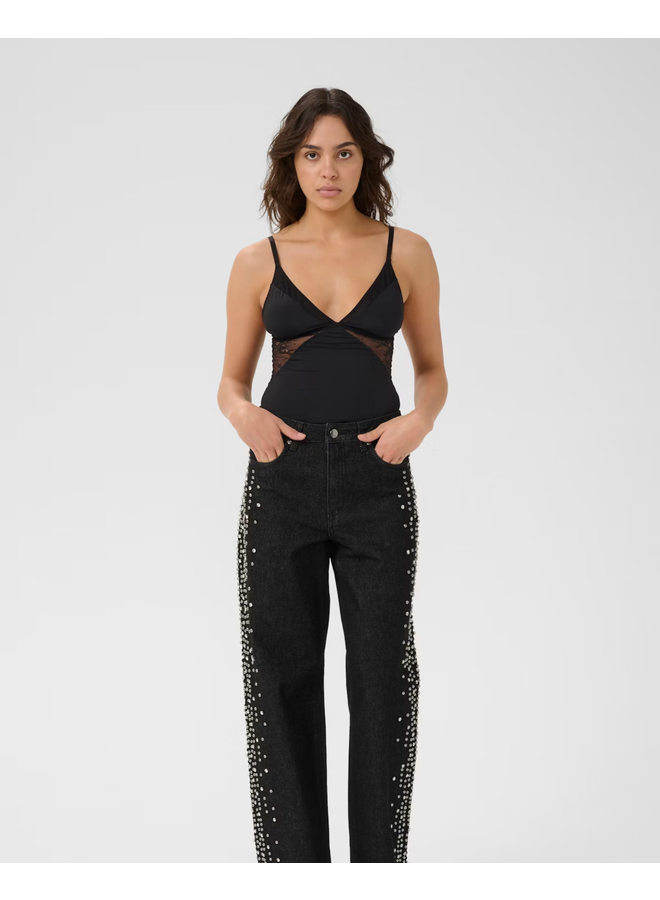 Gestuz Cami Lace Top Black