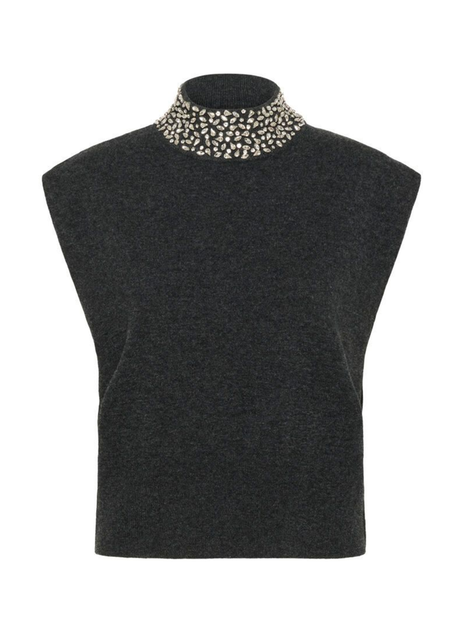 Gestuz Manzi Deco Waistcoat Deep Graphite