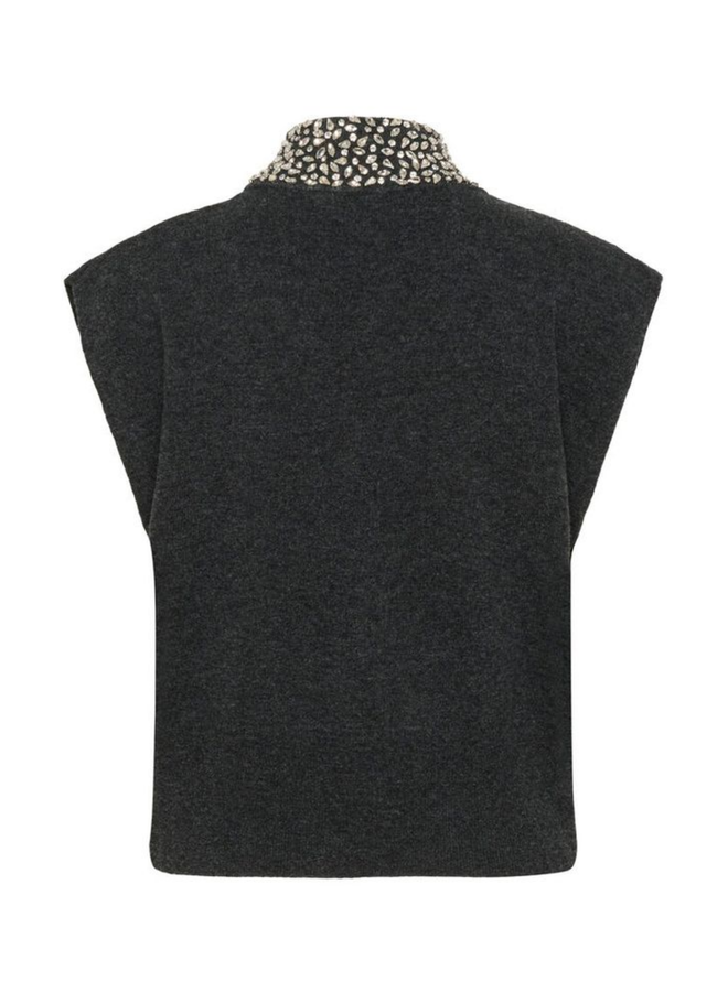 Gestuz Manzi Deco Waistcoat Deep Graphite