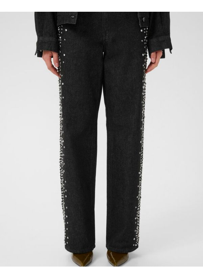 Gestuz Leei HW Wide Jeans Black