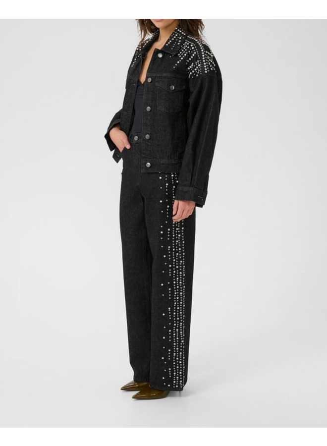 Gestuz Leei HW Wide Jeans Black