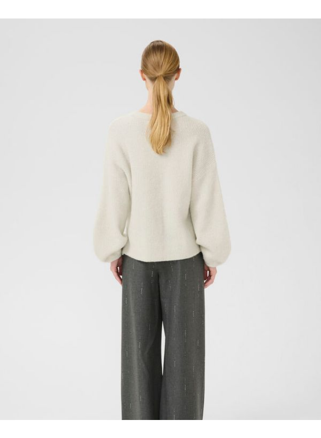 Gestuz Alpha Shimmer Pullover Ivory with Lurex