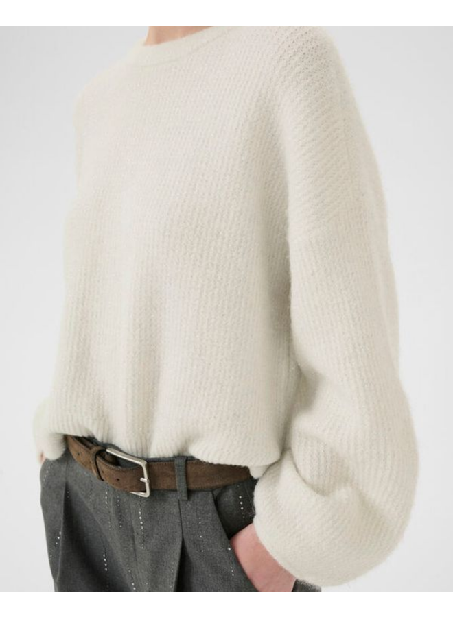 Gestuz Alpha Shimmer Pullover Ivory with Lurex