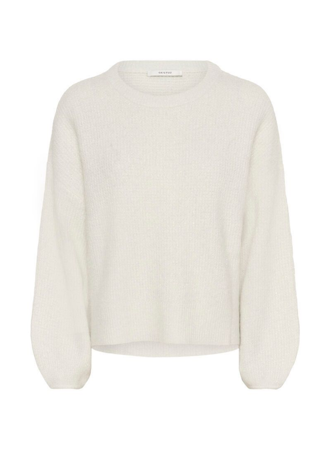 Gestuz Alpha Shimmer Pullover Ivory with Lurex