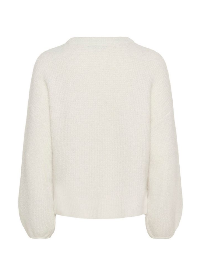 Gestuz Alpha Shimmer Pullover Ivory with Lurex