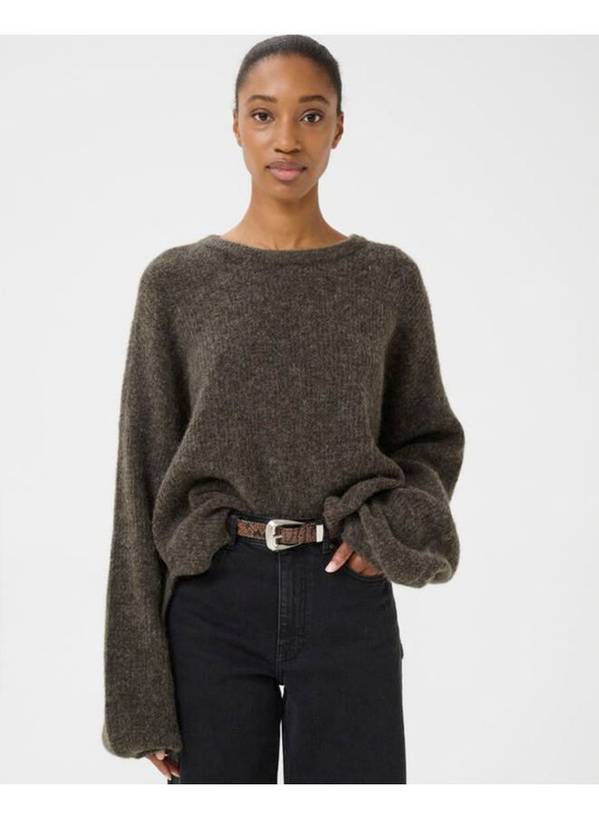 Gestuz Alpha Slit Pullover NOOS Chestnut Melange