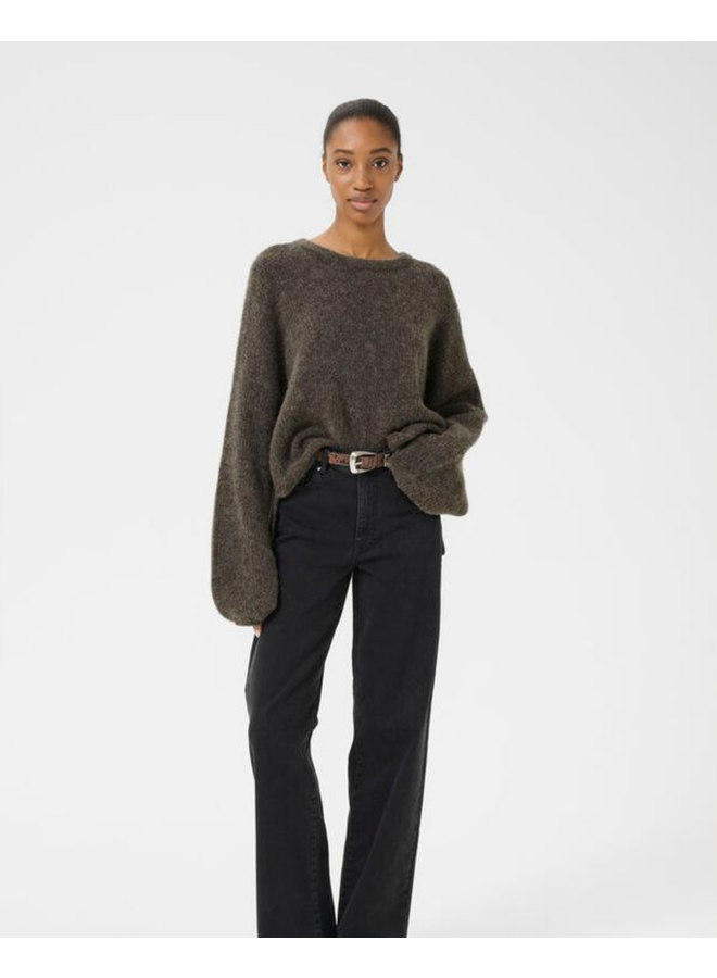 Gestuz Alpha Slit Pullover NOOS Chestnut Melange