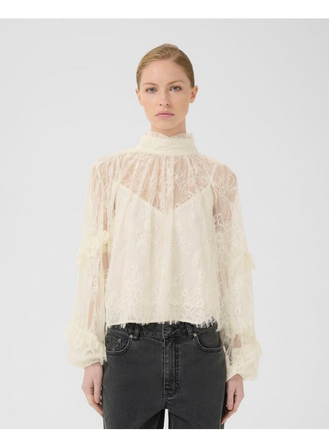 Gestuz Lami Blouse Egret