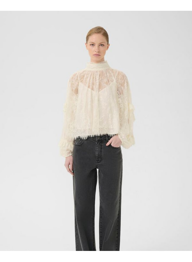 Gestuz Lami Blouse Egret