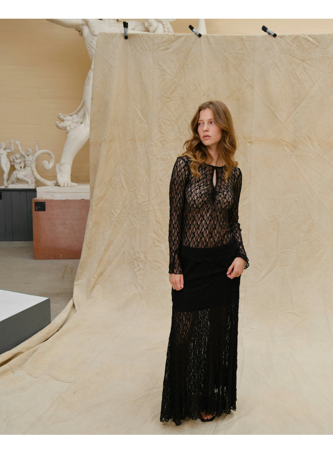 Neo Noir Matria Lace Blouse Black