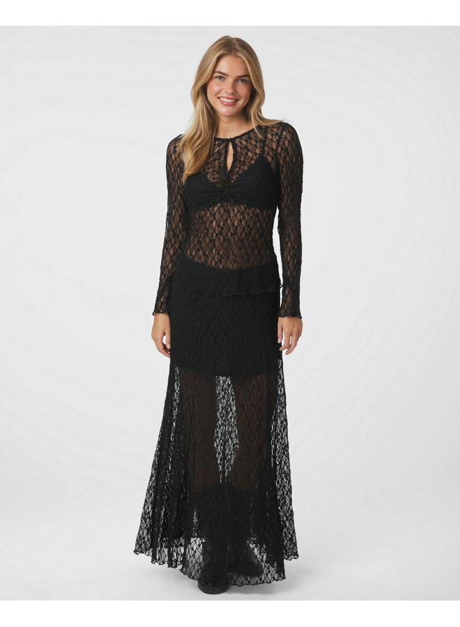 Neo Noir Matria Lace Blouse Black