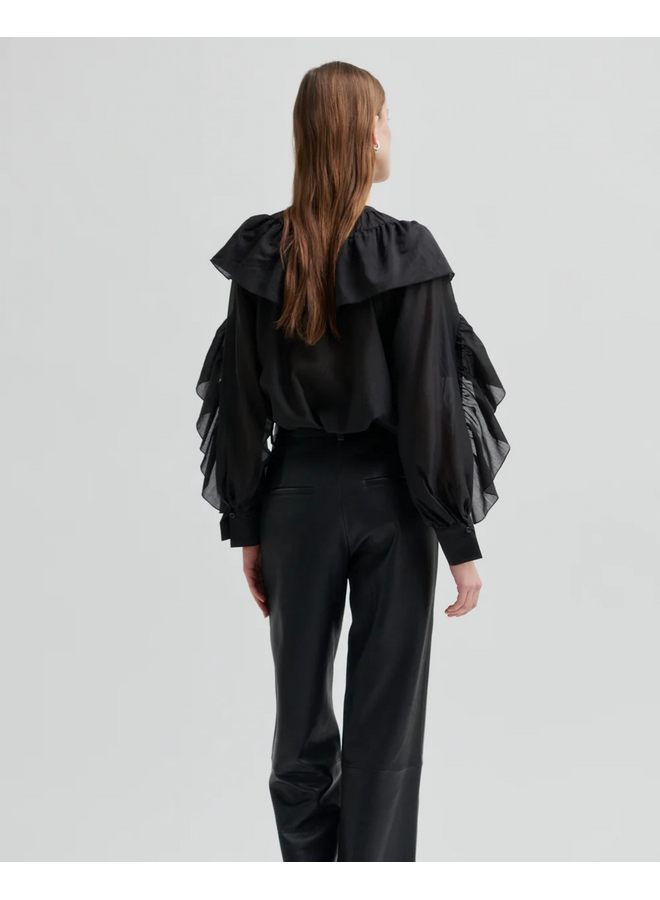 Second Female Fria Frill Blouse Black