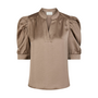 Neo Noir Roella Heavy Sateen Blouse Dark Taupe