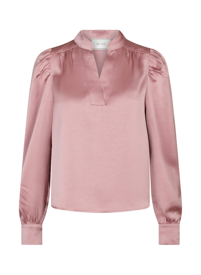 Neo Noir Rosslyn Heavy Sateen Blouse Evening Rose