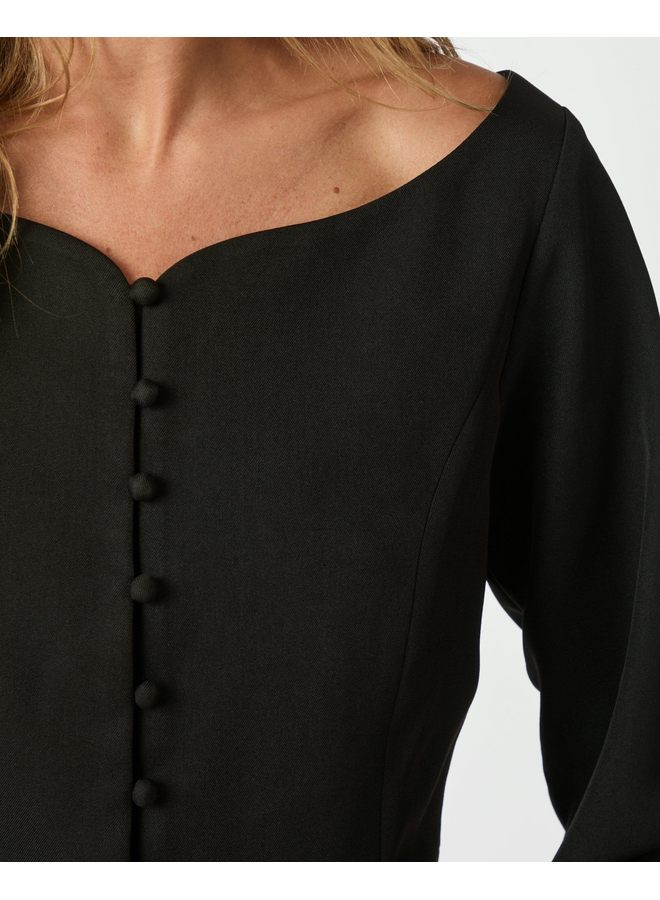 Neo Noir Salsa Structure Blouse Black