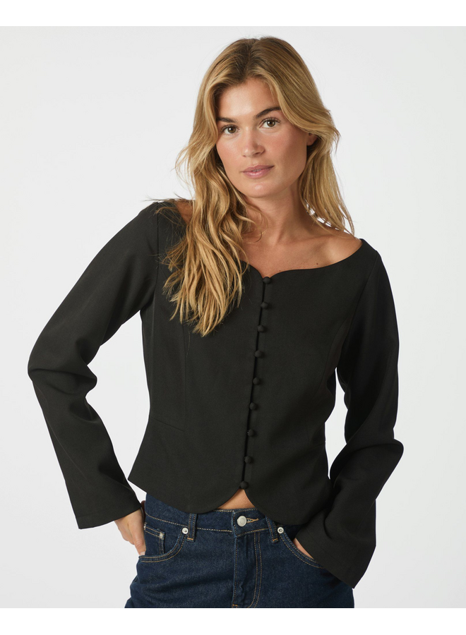 Neo Noir Salsa Structure Blouse Black
