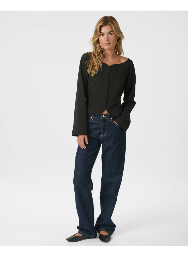 Neo Noir Salsa Structure Blouse Black