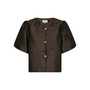 Neo Noir Aisa Brocade Blouse Dark Brown