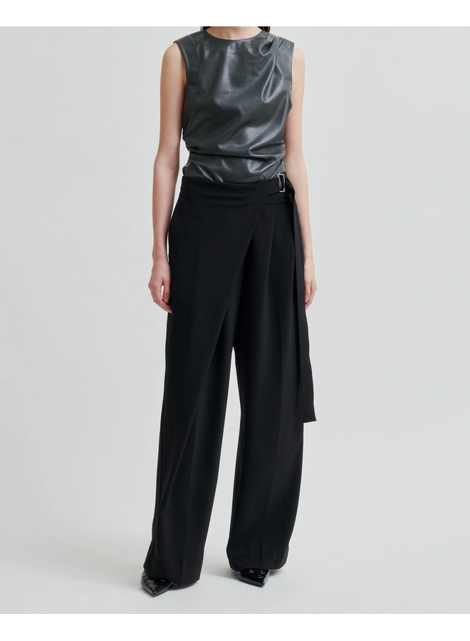 Second Female Fique Wrap Trousers Black