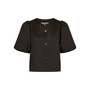 Neo Noir Aisa Dull Satin Blouse Brown
