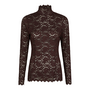Neo Noir Liza Laceflower Blouse Burgundy