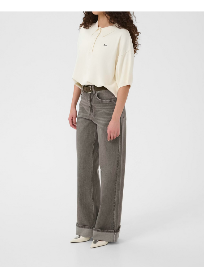 Gestuz Sara HW Wide Jeans Washed Light Grey