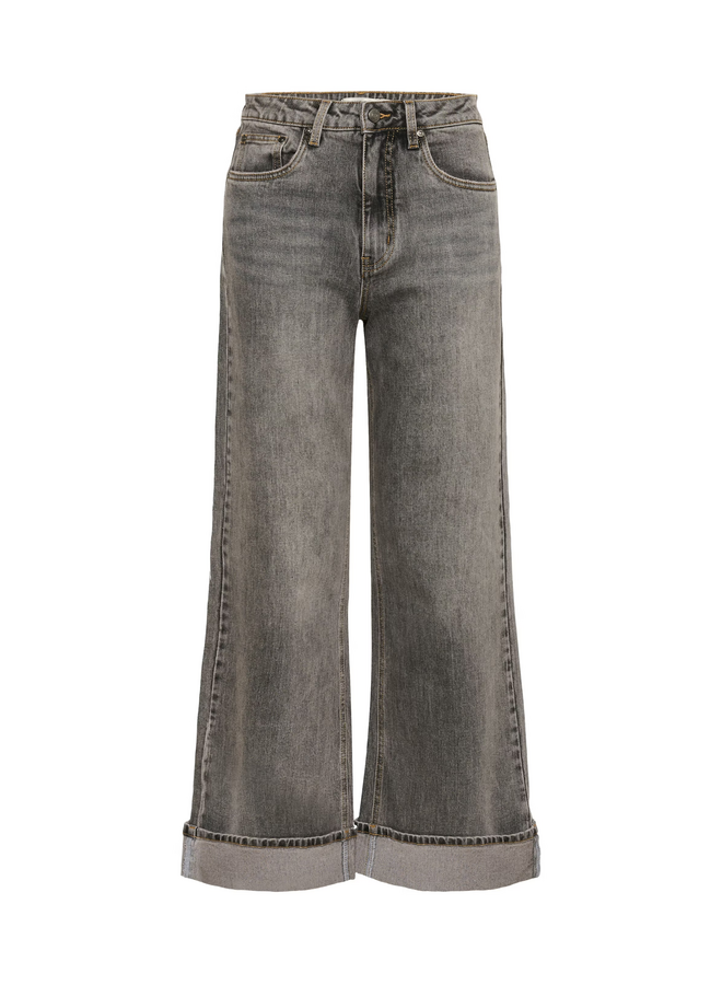 Gestuz Sara HW Wide Jeans Washed Light Grey