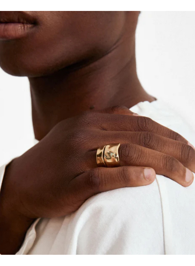 Pilgrim EMBER rings 2-in-1 set, gold-plated