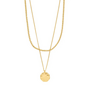 Pilgrim DECLAN necklace 2-in-1 set, gold-plated
