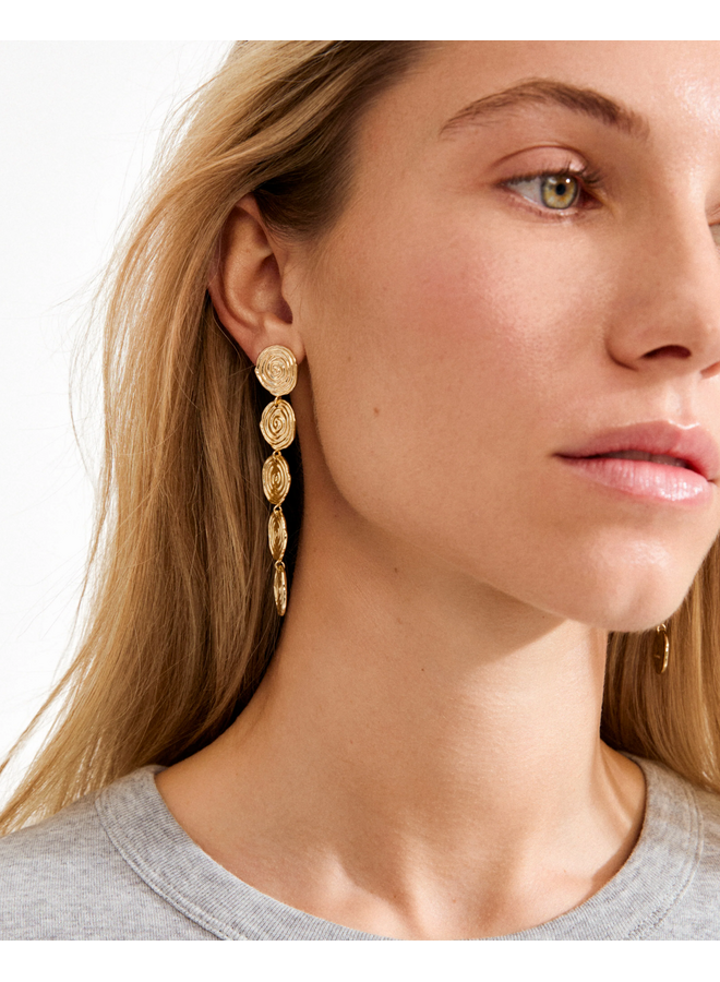 Pilgrim AIR earrings gold-plated