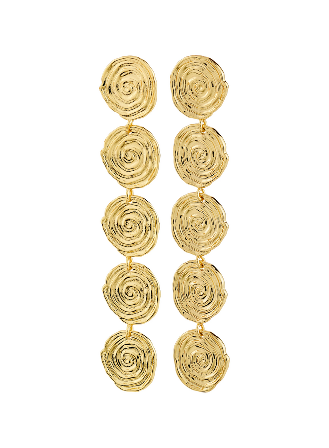 Pilgrim AIR earrings gold-plated