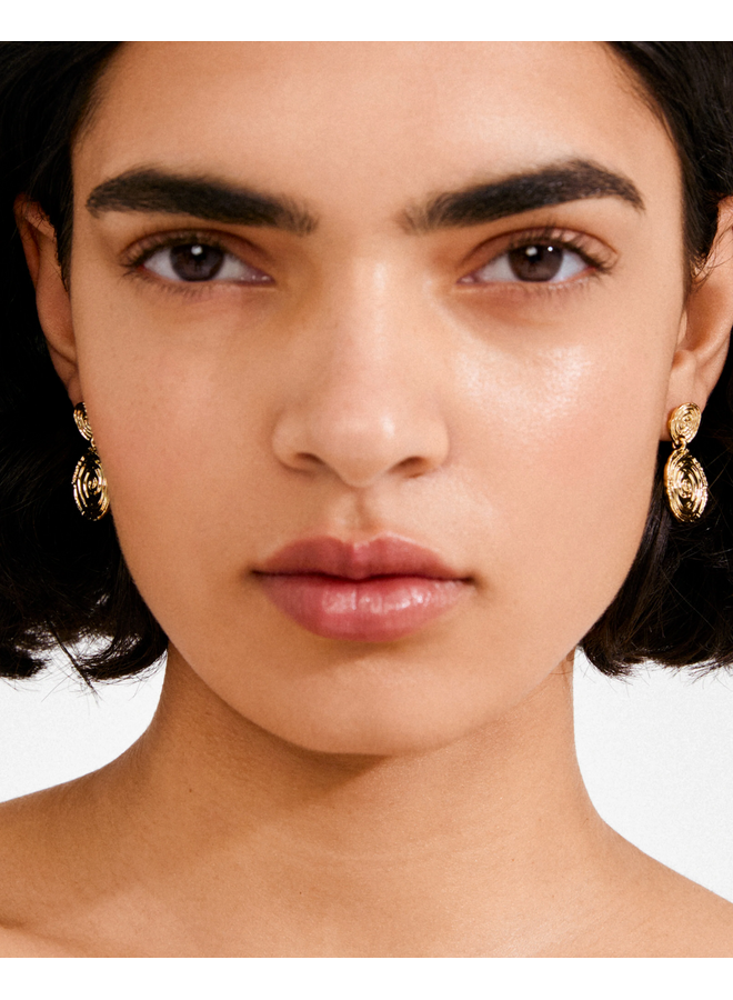 Pilgrim AIR earrings gold-plated