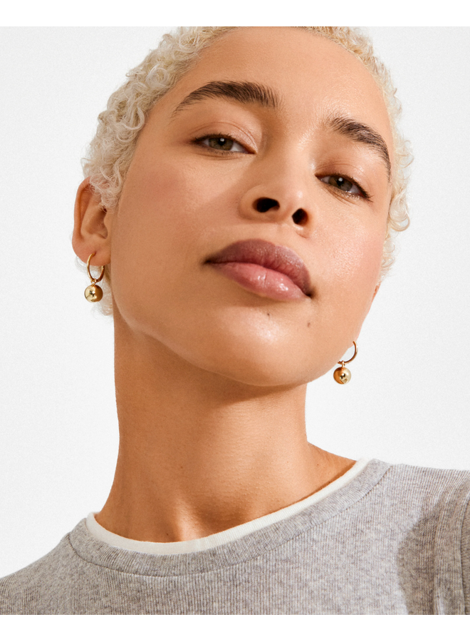 Pilgrim AIR hoop earrings gold-plated
