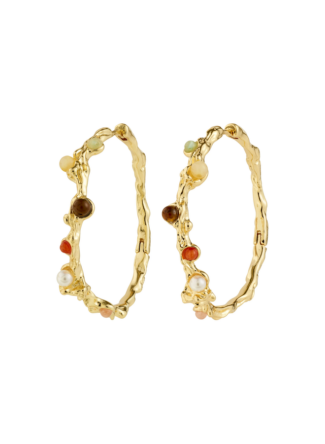 Pilgrim IRIS hoop earrings gold-plated