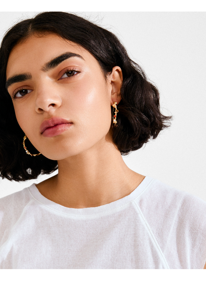 Pilgrim IRIS hoop earrings gold-plated