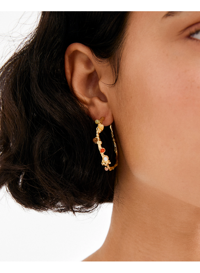 Pilgrim IRIS hoop earrings gold-plated