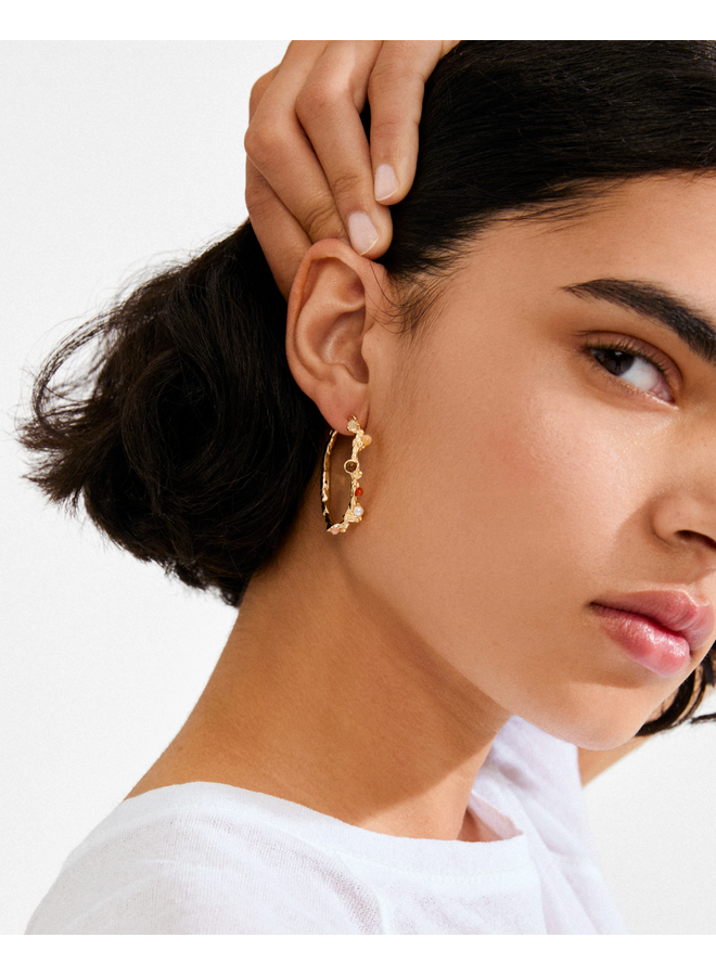 Pilgrim IRIS hoop earrings gold-plated