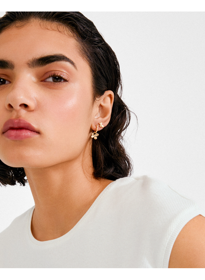 Pilgrim AJANI earrings 2-in-1 set, gold-plated