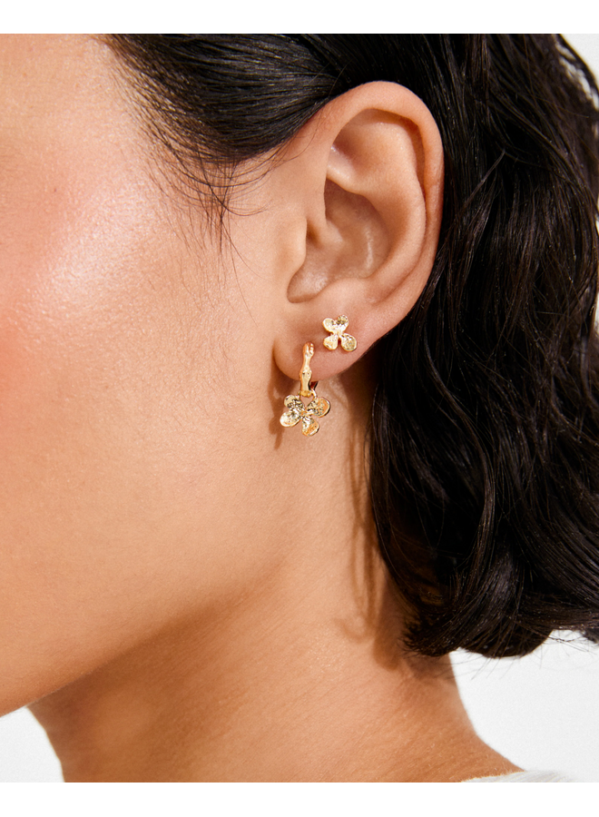 Pilgrim AJANI earrings 2-in-1 set, gold-plated